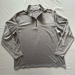 Zella Light Gray Quarter-Zip Pullover